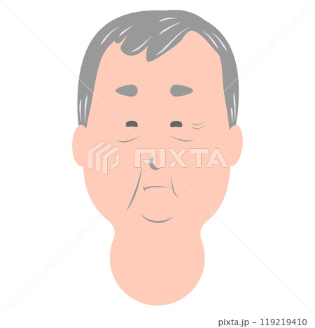 おじいさん　顔　老人　　高齢者　シニア 119219410