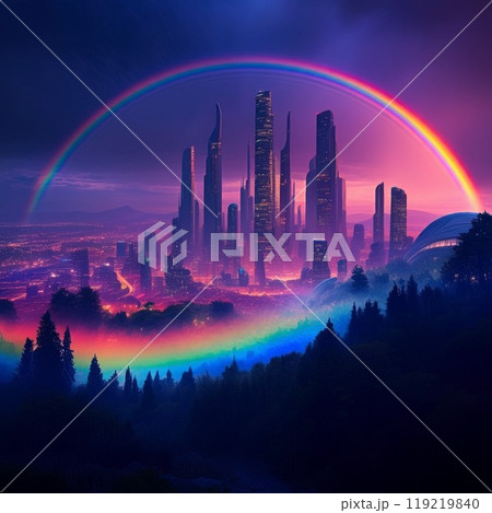 虹のかかる街 虹のかかる街 119219840