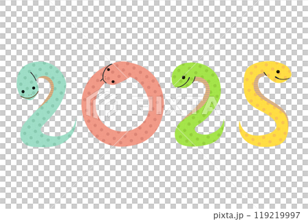 2025 Year of the Snake New Year's card material 2025 snake character material 2025 Year of the Snake New Year's card material 2025 snake character material 119219997