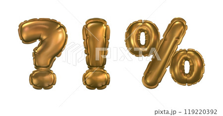 Golden air balloon symbols set Golden air balloon symbols set 119220392
