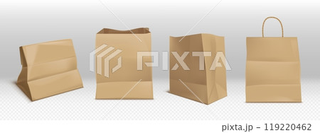 Craft brown paper bags mockup. Craft brown paper bags mockup. 119220462