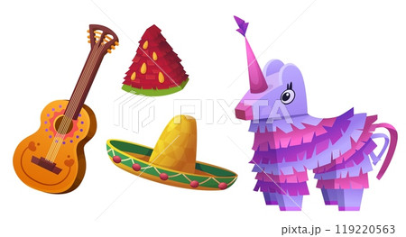 Mexican festival or holiday traditional elements 119220563
