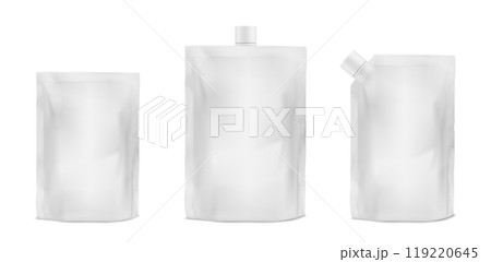 Doypack mockup for food or cosmetic branding. Doypack mockup for food or cosmetic branding. 119220645