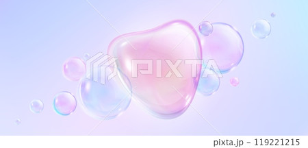 Realistic pink magic dream soap bubble background Realistic pink magic dream soap bubble background 119221215