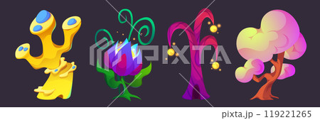 Fantasy alien plants for game ui design. Fantasy alien plants for game ui design. 119221265
