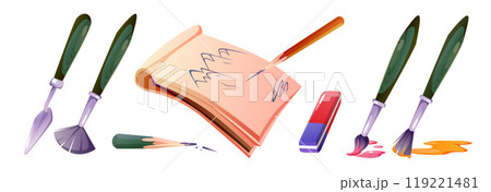 Art tools for painting hobby or artist studio 119221481