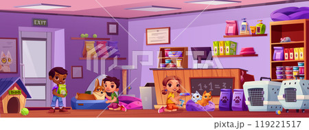 Pet shop interior Pet shop interior 119221517