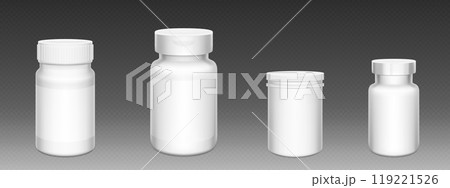 3d white plastic pill bottle. Supplement container 3d white plastic pill bottle. Supplement container 119221526