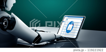 Email notification message showing on computer screen snugly 119221922