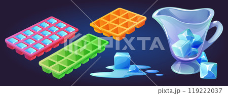 Plastic tray for ice cube making Plastic tray for ice cube making 119222037