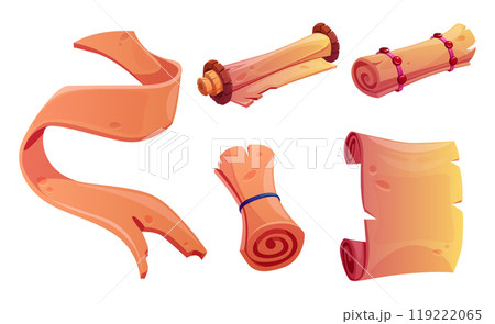 Parchment scroll and long ribbon Parchment scroll and long ribbon 119222065