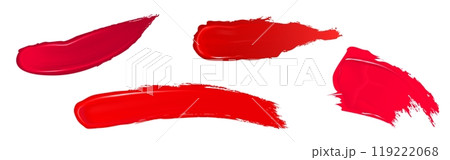 Red and pink lipstick or nail polish swatch. Red and pink lipstick or nail polish swatch. 119222068