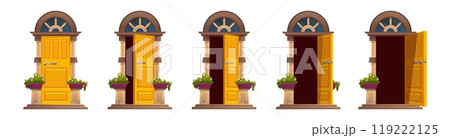 Door opening process steps. 119222125