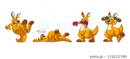 Australia kangaroo character. Jump cute animal 119222390