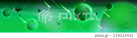 Green space for fantasy game. Galaxy cartoon sky 119222432