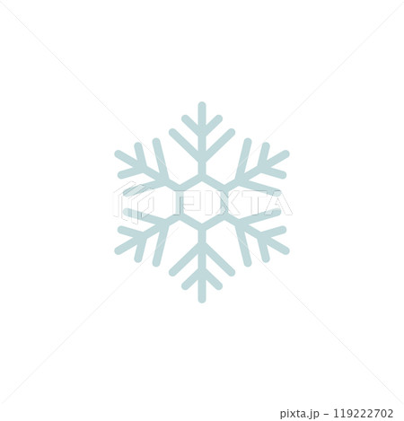 Snowflake blue icon, winter decoration element 119222702