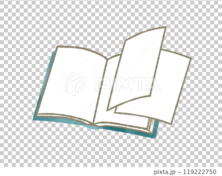 Book with pages falling out - watercolor Book with pages falling out - watercolor 119222750