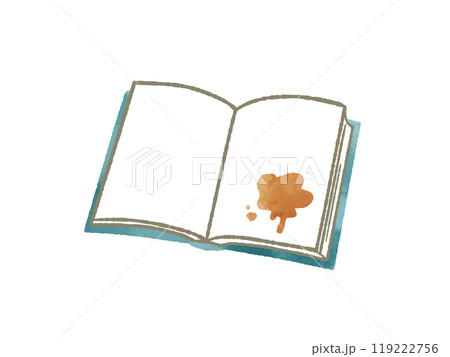 汚れた本-水彩 119222756