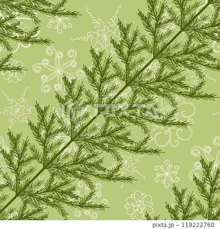 Seamless pattern with fir branches 119222760