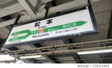 松本駅の駅名標 松本駅の駅名標 119222803