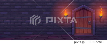 Castle dungeon wall cartoon background for game 119222816