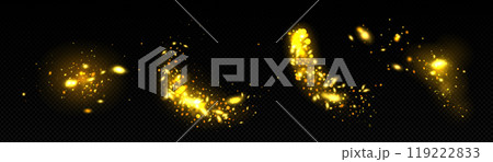 Gold magic firefly glitter shine effect vector 119222833