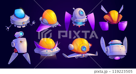 Spaceships, alien rockets, ufo shuttles 119223505