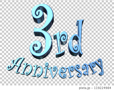 3DCG characters "3rd Anniversary/3rd anniversary" blue, blue 119224984