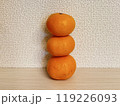 縦に3つ積んだみかん 119226093