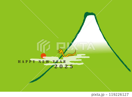富士山イラストの2025年の年賀状 119226127
