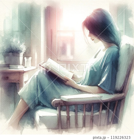 読書する女性② 119226323
