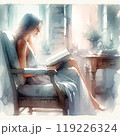 読書する女性① 119226324