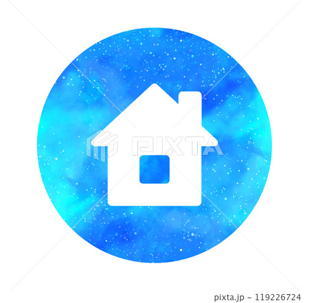 水色の星空|家アイコン 水色の星空|家アイコン 119226724