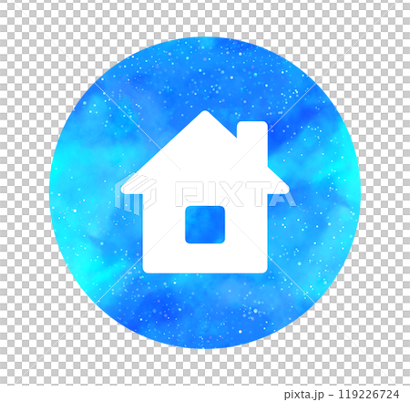 水色の星空|家アイコン 水色の星空|家アイコン 119226724