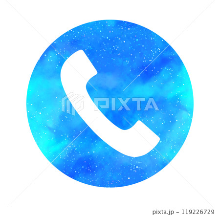 水色の星空｜電話アイコン 119226729