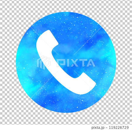 水色の星空｜電話アイコン 119226729