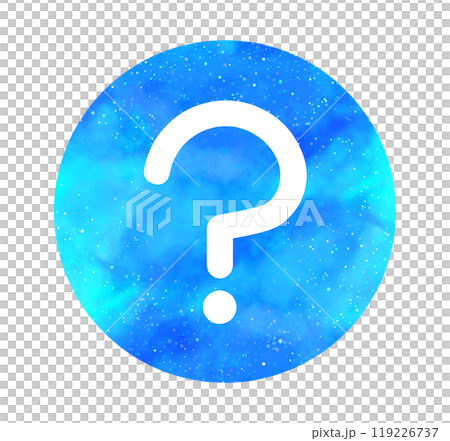 Light blue starry sky | Simple question mark 119226737