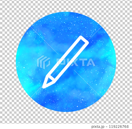 Light blue starry sky | Pencil icon 119226768