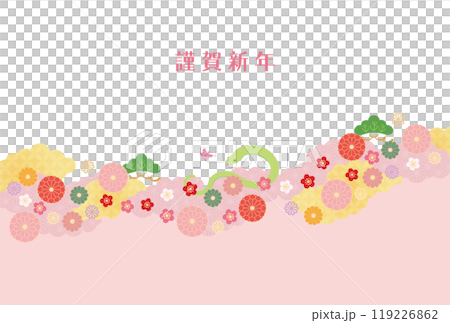 巳年-年賀状テンプレえ2-2ベク 巳年-年賀状テンプレえ2-2ベク 119226862