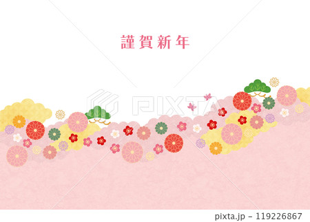 巳年-年賀状テンプレえ3-2 119226867