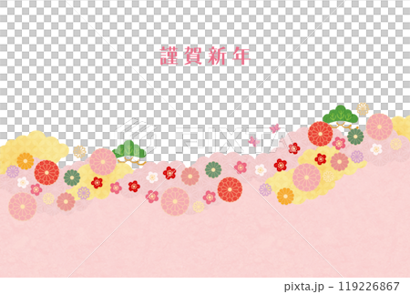 巳年-年賀状テンプレえ3-2 119226867