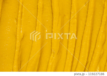 Macro Texture Mustard Sauce, Natural Traditional Spicy Mustard Sauce. 119227186
