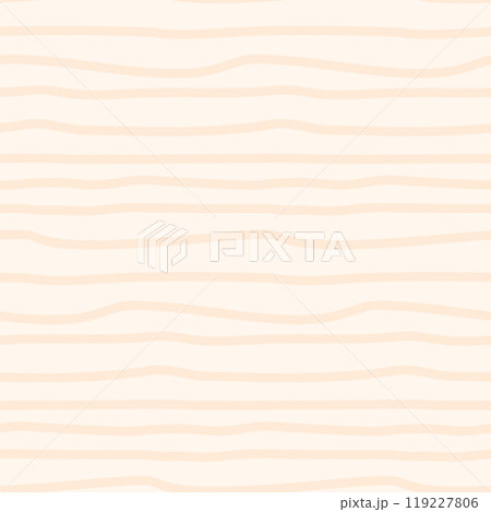 Horizontal striped seamless pattern. Geometric doodle endless background. Surface pattern design simple coordinate motif. Vector hand drawn illustration. 119227806