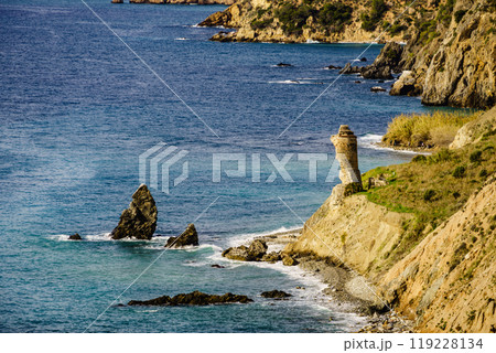 Spanish coast landscape, cliffs in Andalusia. Spanish coast landscape, cliffs in Andalusia. 119228134