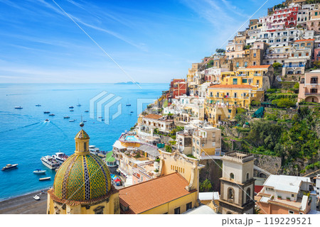 Beautiful Positano, Amalfi Coast in Campania, Italy. Beautiful Positano, Amalfi Coast in Campania, Italy. 119229521