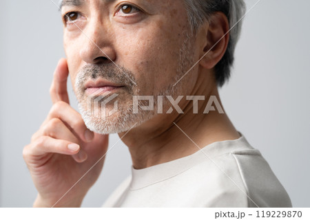 ビューティー　ミドルエイジ　グレイヘア 119229870