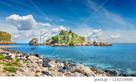 Beautiful Isola Bella small island near Taormina, Sicily, Italy Beautiful Isola Bella small island near Taormina, Sicily, Italy 119229908