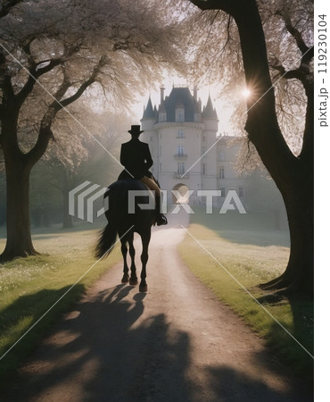 aristocrat rider on a walk 119230104
