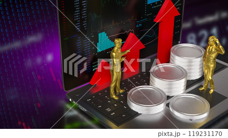 The Notebook and chart for Business concept 3d rendering. 119231170