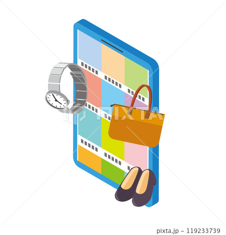 フリマアプリのイメージイラスト 119233739